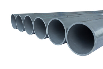 Artistic Display of Industrial PVC Pipe Picture, stack of pipes isolated