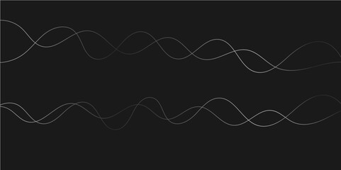 black 2d curves waves through strokes simple thread vector format wallpaper