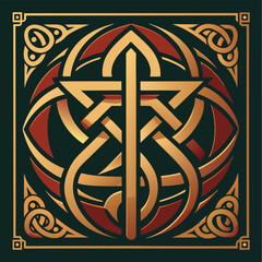 Obraz premium celtic cross ornament