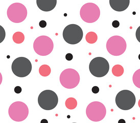 Dot pattern seamless background. Polka dot pattern template Monochrome dotted texture