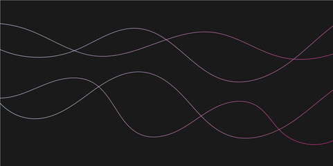 Black Stroke or lines abstract waves and curves simple vector format wallpaper 