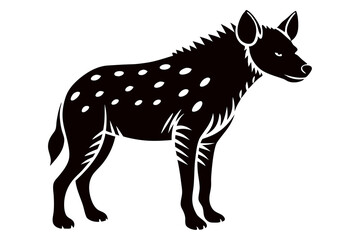 Hyena Silhouette Vector Art Illustration