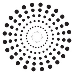 Seamless polka dots pattern. Black little circle points on white background. Lol doll style wallpaper.
