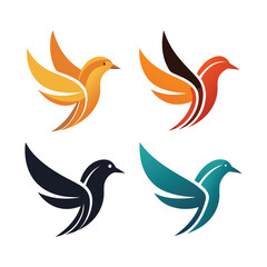 Obraz premium Beautiful birds logo design