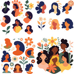 woman vector illustration international person girl day female background card design feminism happy character concept holiday flat celebration right cartoon march