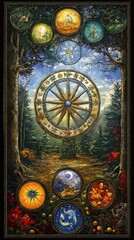 Wheel of the Year Nature's Cycle Wicca, Paganism Religion Spiritual Symbol