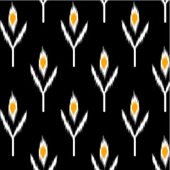 seamless pattern with fire ikat design