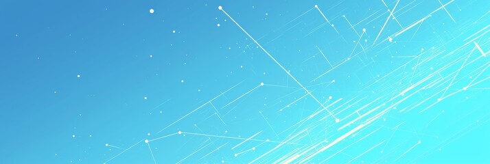 Light Blue Geometric Pattern with White Dots for Technology Network Connection