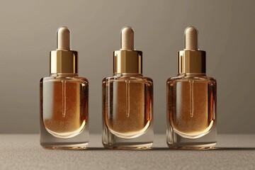Naklejka premium Luxurious cosmetic packaging bottles created with generative AI