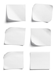 paper message note reminder adhesive sticker blank background white empty sticky tag sign office