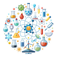 Chemistry flat illustration