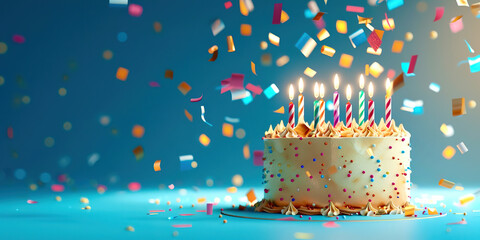 Birthday cake with candles