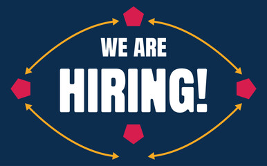 Fototapeta premium Immediate Openings Join Our Professional Team Hiring templet design