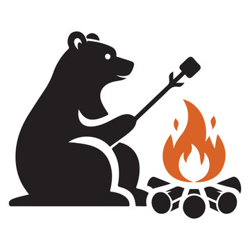 recommend clip art: Cool Camping Bear, Bear Campfire SVG, Bear SVG, Camping SVG, Marshmallow SVG, Bonfire SVG, Bear Silhouette Bonfire Clipart