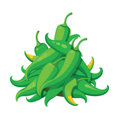vector green chili