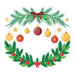 vector christmas tree border