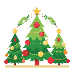 vector christmas tree border