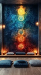 Ananda Chakras Meditation Room Hinduism Religion Spiritual Symbol
