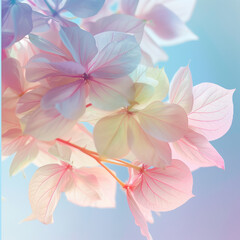 A close up of a flower with pink and yellow petals