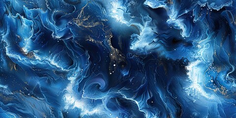 Obraz premium Seamless Pattern abstract natural marble multicolored ornament. Abstract pattern for design. Marbling artwork. Agate ripple pattern. Vector illustration. Eps10. Blue marble texture with gold veins. 