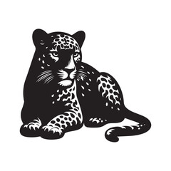 leopard silhouette vector