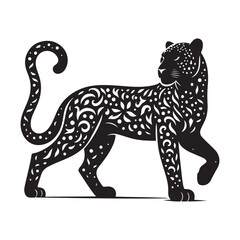 Fototapeta premium leopard silhouette vector