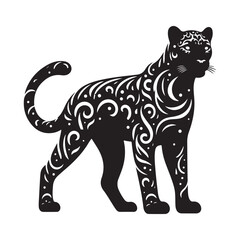 leopard silhouette vector