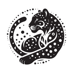leopard silhouette vector