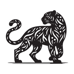 Fototapeta premium leopard silhouette vector