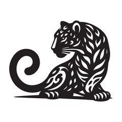 leopard silhouette vector