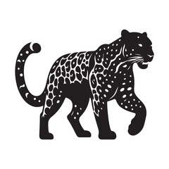 leopard silhouette vector