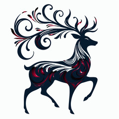 grace in the forest deer vector title illustration vector
