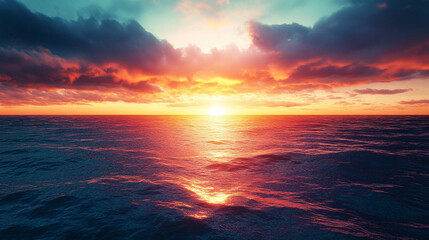 Fototapeta premium sunset over the sea