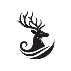 grace in the forest deer vector title illustration vector