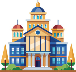 Obraz premium city building vector illustration