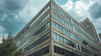Fototapeta premium modern office building with sky