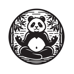 premium cute Panda vector  