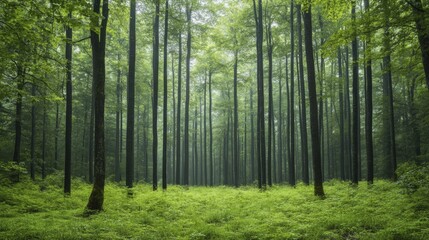 Obraz premium Soft murmurs of nature's secrets in a tranquil grove, fostering harmony and reflection.