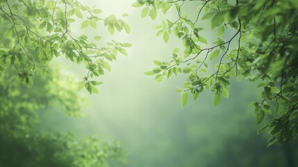 Fototapeta premium Soft sounds of nature's whispers in a tranquil forest, fostering a sense of calm and reflection.