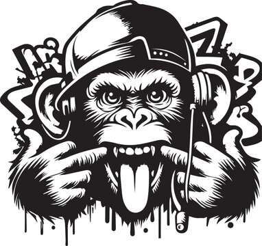 recommend clip art: monkey face vector t-shirt 