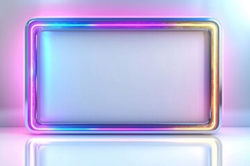 Vibrant Neon Frame Design for Creative Backgrounds