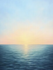 Naklejka premium Rippling waters mirror a brilliant skyline, as the spirit of exploration awakens in a lively dance.