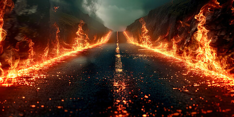 A burning road to hell