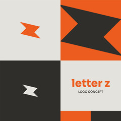 Logo Abstract Letter Z Bolt Fast Modern Simple