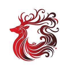 grace in the forest deer vector title illustration vector