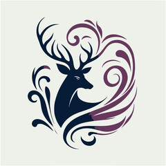 grace in the forest deer vector title illustration vector