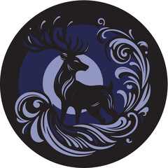 grace in the forest deer vector title illustration vector