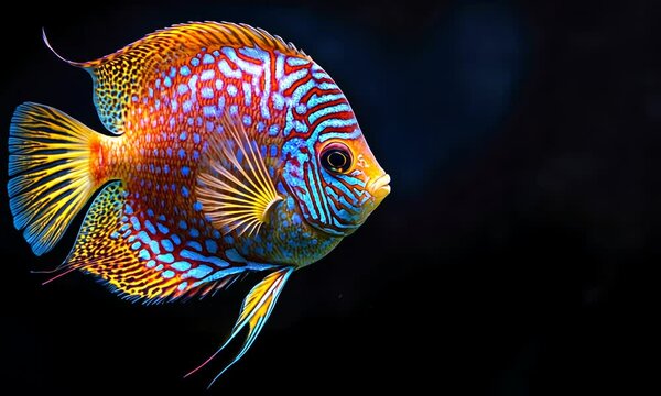 Vibrant Discus Fish with Bright Colors