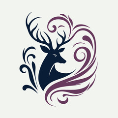 grace in the forest deer vector title illustration vector