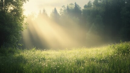 Fototapeta premium With a soft whisper, the world awakens, cradled in the embrace of nature's gentle lullaby.